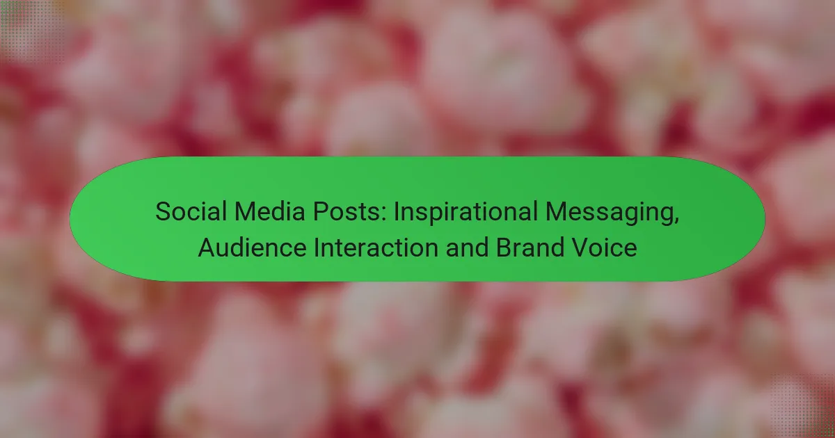 Social Media Posts: Inspirational Messaging, Audience Interaction and Brand Voice