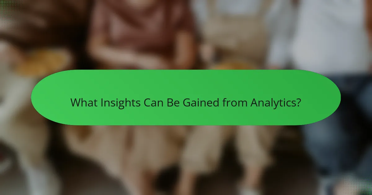 What Insights Can Be Gained from Analytics?