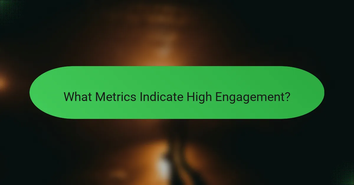 What Metrics Indicate High Engagement?