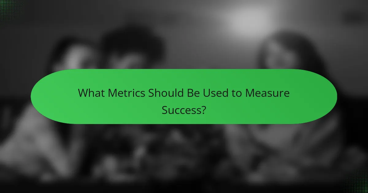 What Metrics Should Be Used to Measure Success?